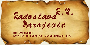 Radoslava Marojević vizit kartica